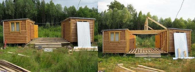 Bring til begyndelsen af ​​de to sædvanlige billige hytter. Foto kilde: aparo.ru
