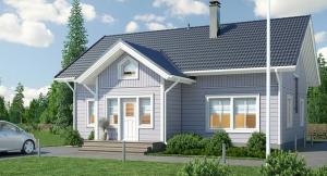 Kompetent design af huset med sauna i finsk stil + lag af anden sal