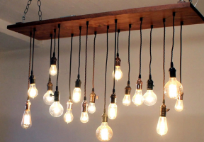 Edison lampe: belysning "antikke" i et moderne interiør