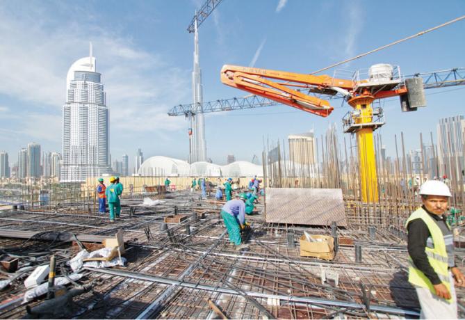 Proces forstærkning i opførelsen af ​​en skyskraber i UAE