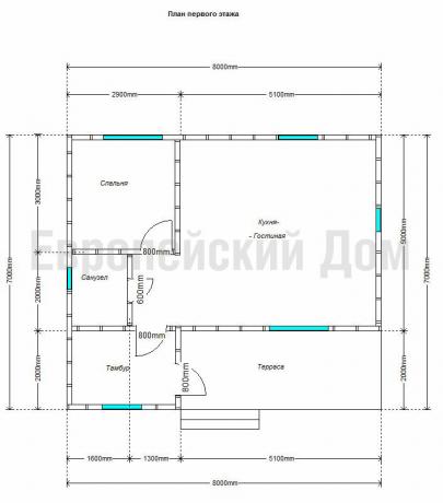 Layout med dimensioner. Foto kilde: dom-bt.com