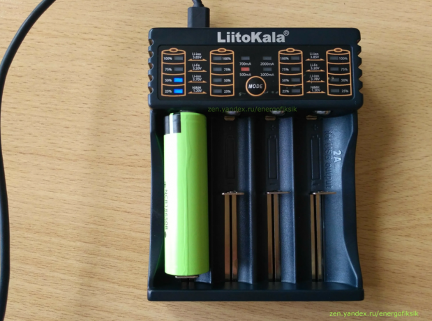 Opladning Liitokala udfører batteriopladning formfaktor 18650