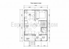 Med fremragende layout finske polutoraetazhka 6x8